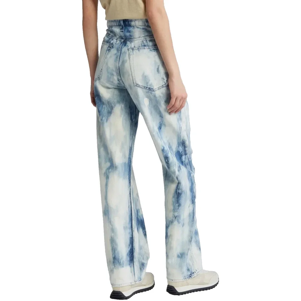 Rag & Bone Logan Wide Leg Jeans Bleach Splatter Wash Size 23 NWT